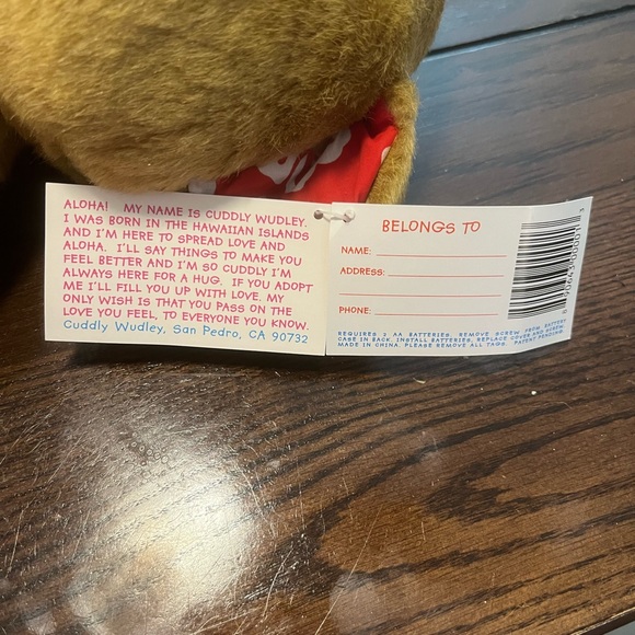 Cuddly Wudley Battery Operated Talking Brown Bear Plush Stuffed Animal - Picture 10 of 15